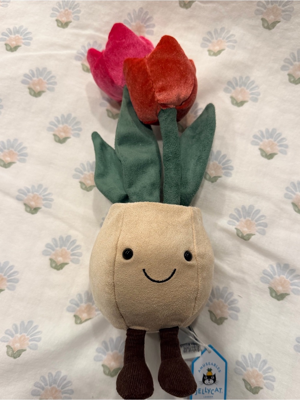 Jellycat Amuseables Tulip Pot Plush Flowers Stuffed Toy - Retired